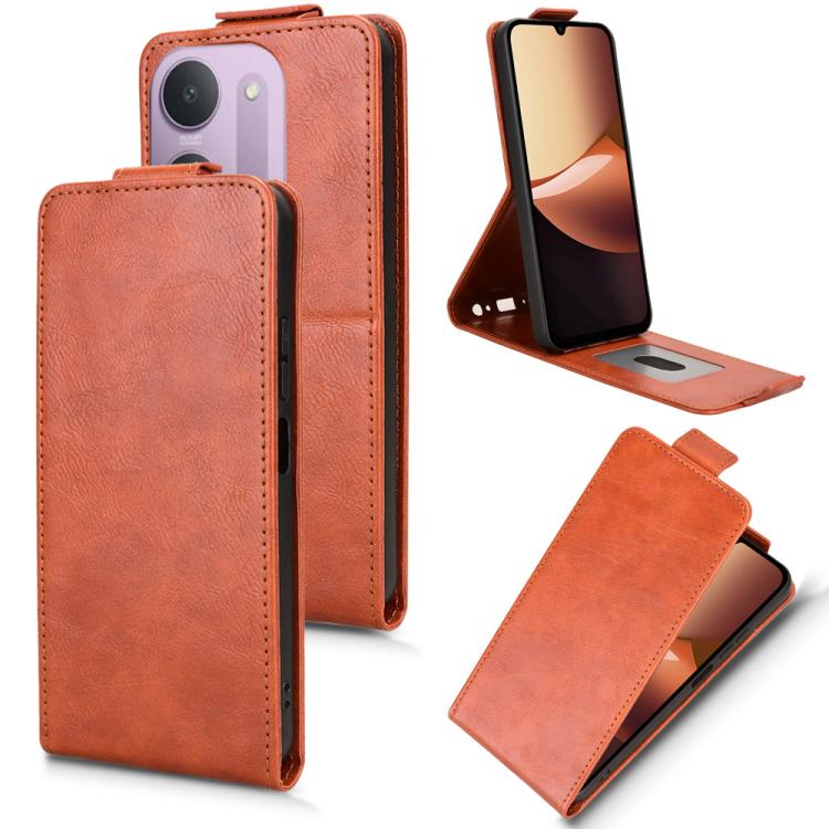 Magnetic Vertical Flip Leather Phone Case with Buckle, For Redmi Note 17 5G / 4G Global / 5G India 169.7mm, For Redmi 17C 5G, For Redmi 17 5G / 4G Global 170mm, For Redmi A7 Pro 171mm / Poco C85x 5G, For Redmi 15a 5G / R70 5G / R70m 5G                 ...