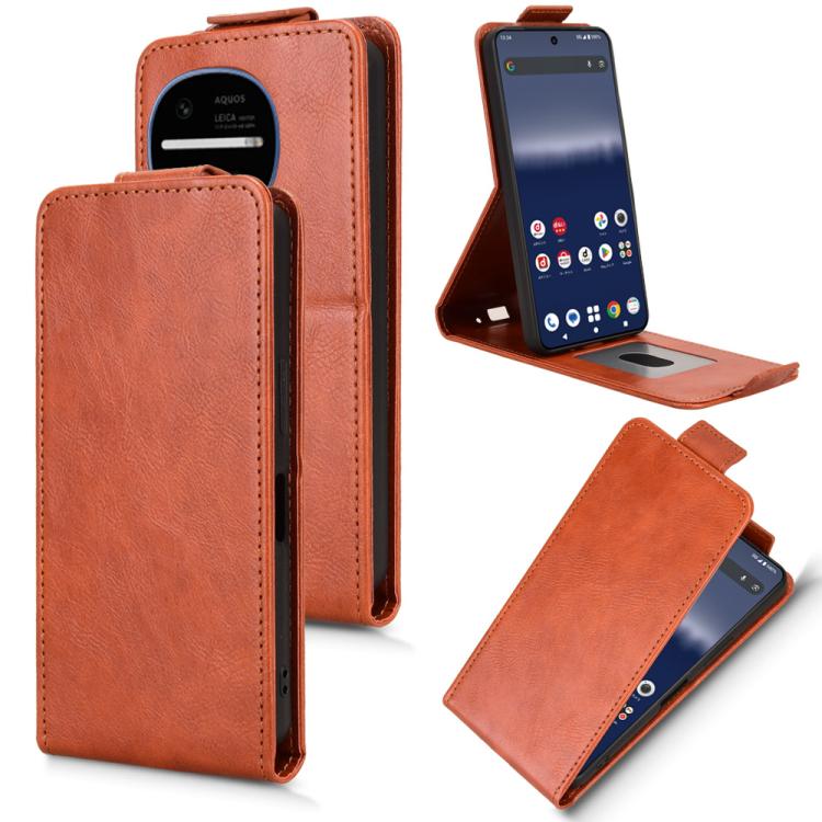 Magnetic Vertical Flip Leather Phone Case with Buckle, For Sharp Aquos R11, For Sharp Aquos R10, For Sharp Aquos wish5, For Sharp Basio Active3