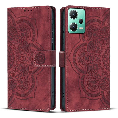 Mandala Embossed Retro Frosted Leather Phone Case, For Xiaomi 17T Pro 5G, For Xiaomi 17T 5G, For Xiaomi 15T Pro 5G, For Xiaomi 15T 5G, For Xiaomi 14T Pro, For Xiaomi 14T, For Xiaomi Poco M6 Pro 5G / Redmi 12, For Xiaomi 13T / 13T Pro                   ...