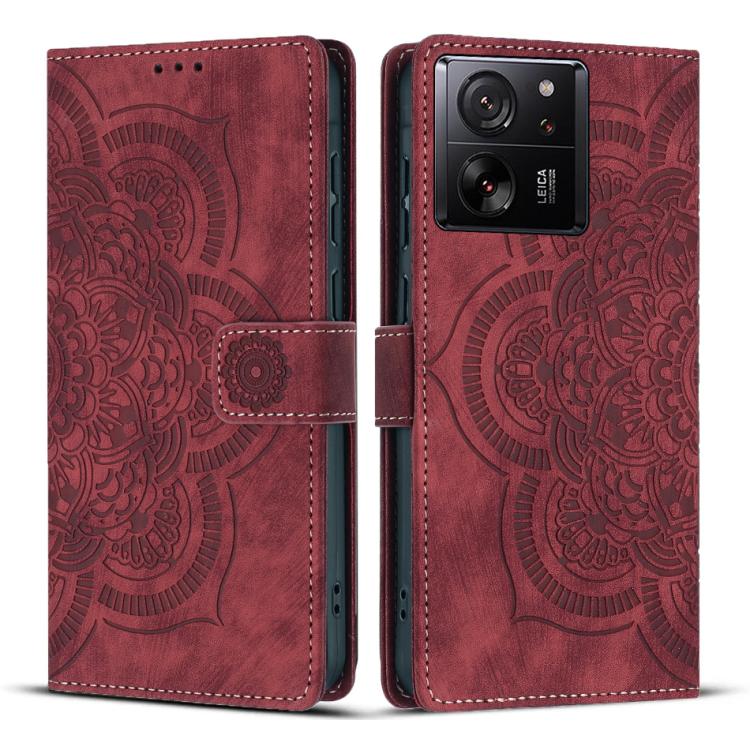 Mandala Embossed Retro Frosted Leather Phone Case, For Xiaomi 17T Pro 5G, For Xiaomi 17T 5G, For Xiaomi 15T Pro 5G, For Xiaomi 15T 5G, For Xiaomi 14T Pro, For Xiaomi 14T, For Xiaomi Poco M6 Pro 5G / Redmi 12, For Xiaomi 13T / 13T Pro                   ...