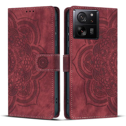 Mandala Embossed Retro Frosted Leather Phone Case, For Xiaomi 17T Pro 5G, For Xiaomi 17T 5G, For Xiaomi 15T Pro 5G, For Xiaomi 15T 5G, For Xiaomi 14T Pro, For Xiaomi 14T, For Xiaomi Poco M6 Pro 5G / Redmi 12, For Xiaomi 13T / 13T Pro                   ...