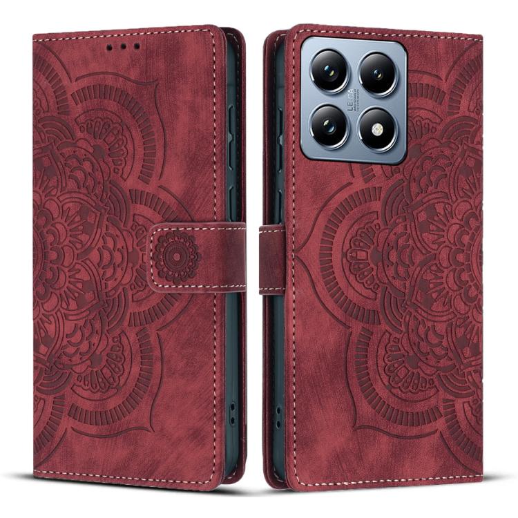 Mandala Embossed Retro Frosted Leather Phone Case, For Xiaomi 17T Pro 5G, For Xiaomi 17T 5G, For Xiaomi 15T Pro 5G, For Xiaomi 15T 5G, For Xiaomi 14T Pro, For Xiaomi 14T, For Xiaomi Poco M6 Pro 5G / Redmi 12, For Xiaomi 13T / 13T Pro                   ...