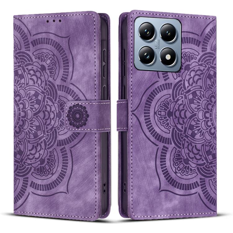 Mandala Embossed Retro Frosted Leather Phone Case, For Xiaomi 17T Pro 5G, For Xiaomi 17T 5G, For Xiaomi 15T Pro 5G, For Xiaomi 15T 5G, For Xiaomi 14T Pro, For Xiaomi 14T, For Xiaomi Poco M6 Pro 5G / Redmi 12, For Xiaomi 13T / 13T Pro                   ...