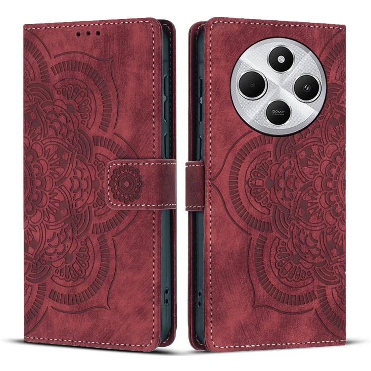 Mandala Embossed Retro Frosted Leather Phone Case, For Redmi Note 17 5G / 4G Global 169.7mm, For Redmi Note 17 Pro Max 5G Global 163.4mm, For Redmi Note 17 Pro 5G Global 163.5mm, For Redmi 17 5G / 4G Global 170mm, For Redmi Note 15 Pro+ 5G Global 163.3...