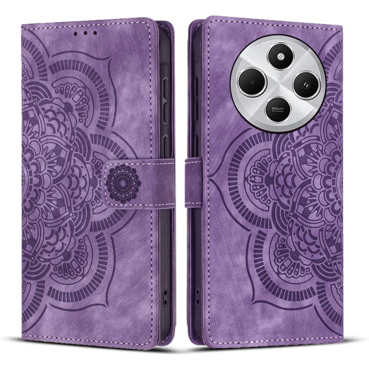 Mandala Embossed Retro Frosted Leather Phone Case, For Redmi Note 17 5G / 4G Global 169.7mm, For Redmi Note 17 Pro Max 5G Global 163.4mm, For Redmi Note 17 Pro 5G Global 163.5mm, For Redmi 17 5G / 4G Global 170mm, For Redmi Note 15 Pro+ 5G Global 163.3...