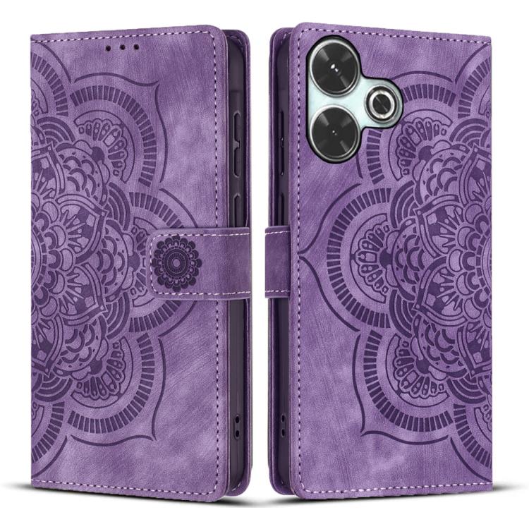 Mandala Embossed Retro Frosted Leather Phone Case, For Redmi Note 17 5G / 4G Global 169.7mm, For Redmi Note 17 Pro Max 5G Global 163.4mm, For Redmi Note 17 Pro 5G Global 163.5mm, For Redmi 17 5G / 4G Global 170mm, For Redmi Note 15 Pro+ 5G Global 163.3...