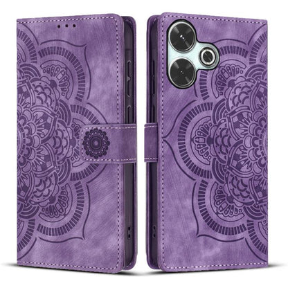 Mandala Embossed Retro Frosted Leather Phone Case, For Redmi Note 17 5G / 4G Global 169.7mm, For Redmi Note 17 Pro Max 5G Global 163.4mm, For Redmi Note 17 Pro 5G Global 163.5mm, For Redmi 17 5G / 4G Global 170mm, For Redmi Note 15 Pro+ 5G Global 163.3...