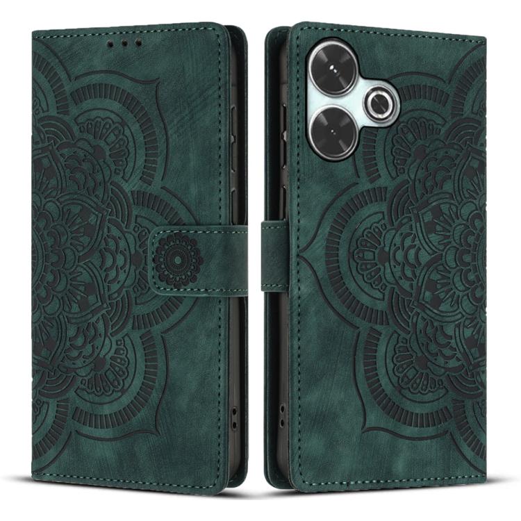 Mandala Embossed Retro Frosted Leather Phone Case, For Redmi Note 17 5G / 4G Global 169.7mm, For Redmi Note 17 Pro Max 5G Global 163.4mm, For Redmi Note 17 Pro 5G Global 163.5mm, For Redmi 17 5G / 4G Global 170mm, For Redmi Note 15 Pro+ 5G Global 163.3...