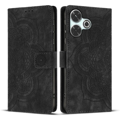 Mandala Embossed Retro Frosted Leather Phone Case, For Redmi Note 17 5G / 4G Global 169.7mm, For Redmi Note 17 Pro Max 5G Global 163.4mm, For Redmi Note 17 Pro 5G Global 163.5mm, For Redmi 17 5G / 4G Global 170mm, For Redmi Note 15 Pro+ 5G Global 163.3...