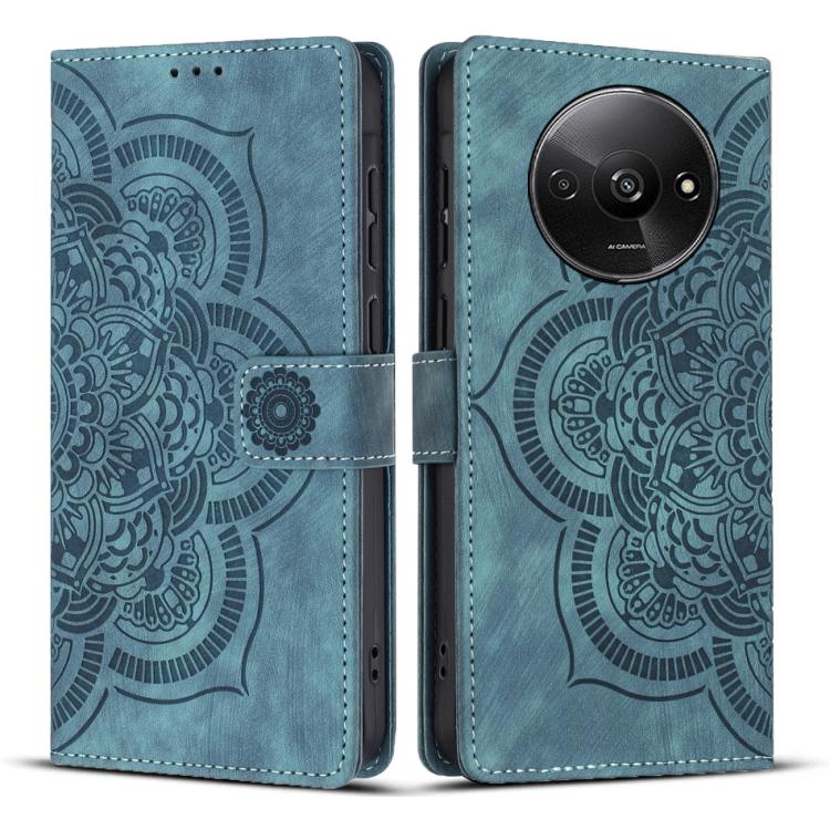 Mandala Embossed Retro Frosted Leather Phone Case, For Redmi Note 17 5G / 4G Global 169.7mm, For Redmi Note 17 Pro Max 5G Global 163.4mm, For Redmi Note 17 Pro 5G Global 163.5mm, For Redmi 17 5G / 4G Global 170mm, For Redmi Note 15 Pro+ 5G Global 163.3...