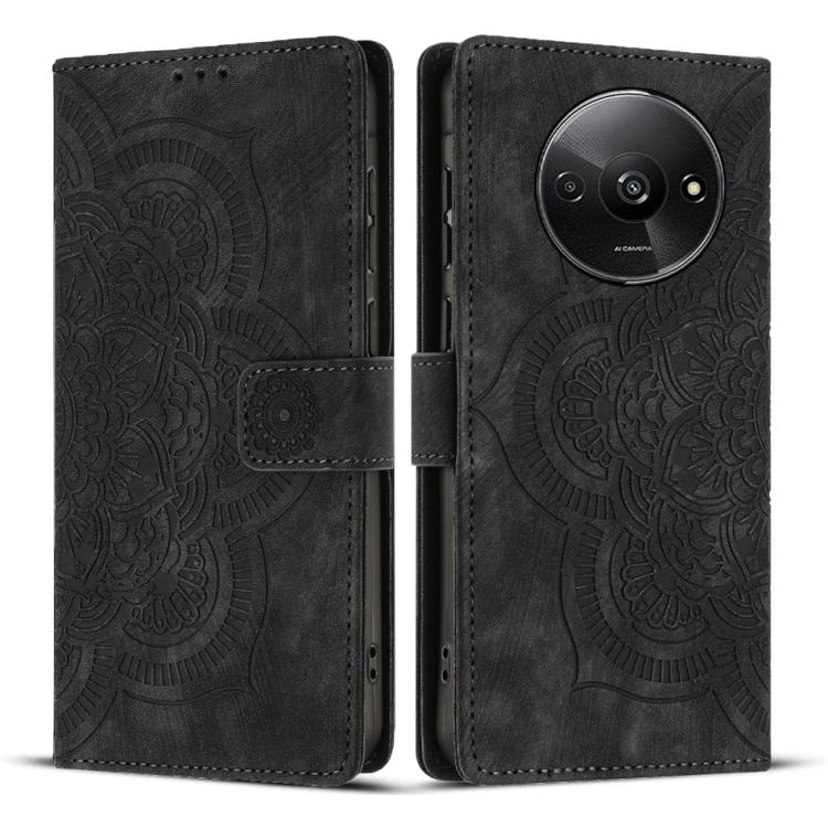 Mandala Embossed Retro Frosted Leather Phone Case, For Redmi Note 17 5G / 4G Global 169.7mm, For Redmi Note 17 Pro Max 5G Global 163.4mm, For Redmi Note 17 Pro 5G Global 163.5mm, For Redmi 17 5G / 4G Global 170mm, For Redmi Note 15 Pro+ 5G Global 163.3...