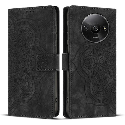 Mandala Embossed Retro Frosted Leather Phone Case, For Redmi Note 17 5G / 4G Global 169.7mm, For Redmi Note 17 Pro Max 5G Global 163.4mm, For Redmi Note 17 Pro 5G Global 163.5mm, For Redmi 17 5G / 4G Global 170mm, For Redmi Note 15 Pro+ 5G Global 163.3...