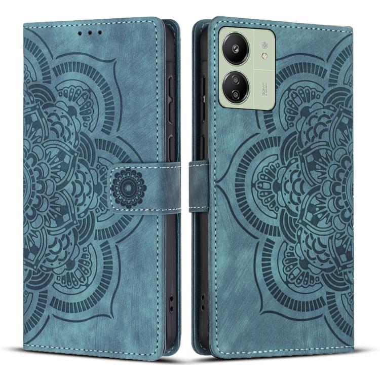 Mandala Embossed Retro Frosted Leather Phone Case, For Redmi Note 13 4G, For Redmi 13C 4G / 5G, For Redmi Note 13 5G, For Redmi Note 13 Pro 5G, For Redmi Note 11S / 12S, For Redmi Note 12 4G, For Redmi Note 11 Pro 4G / 5G