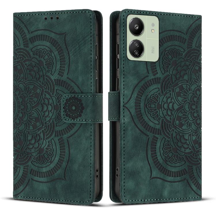 Mandala Embossed Retro Frosted Leather Phone Case, For Redmi Note 13 4G, For Redmi 13C 4G / 5G, For Redmi Note 13 5G, For Redmi Note 13 Pro 5G, For Redmi Note 11S / 12S, For Redmi Note 12 4G, For Redmi Note 11 Pro 4G / 5G
