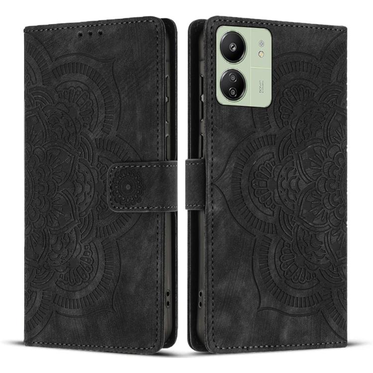 Mandala Embossed Retro Frosted Leather Phone Case, For Redmi Note 13 4G, For Redmi 13C 4G / 5G, For Redmi Note 13 5G, For Redmi Note 13 Pro 5G, For Redmi Note 11S / 12S, For Redmi Note 12 4G, For Redmi Note 11 Pro 4G / 5G