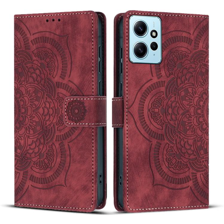 Mandala Embossed Retro Frosted Leather Phone Case, For Redmi Note 13 4G, For Redmi 13C 4G / 5G, For Redmi Note 13 5G, For Redmi Note 13 Pro 5G, For Redmi Note 11S / 12S, For Redmi Note 12 4G, For Redmi Note 11 Pro 4G / 5G