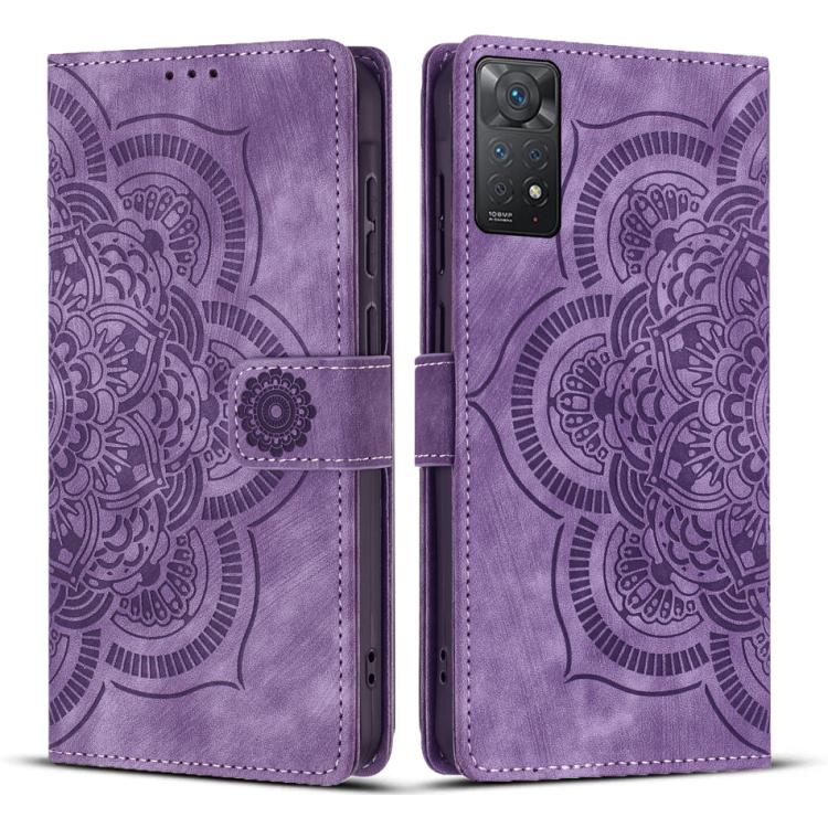Mandala Embossed Retro Frosted Leather Phone Case, For Redmi Note 13 4G, For Redmi 13C 4G / 5G, For Redmi Note 13 5G, For Redmi Note 13 Pro 5G, For Redmi Note 11S / 12S, For Redmi Note 12 4G, For Redmi Note 11 Pro 4G / 5G
