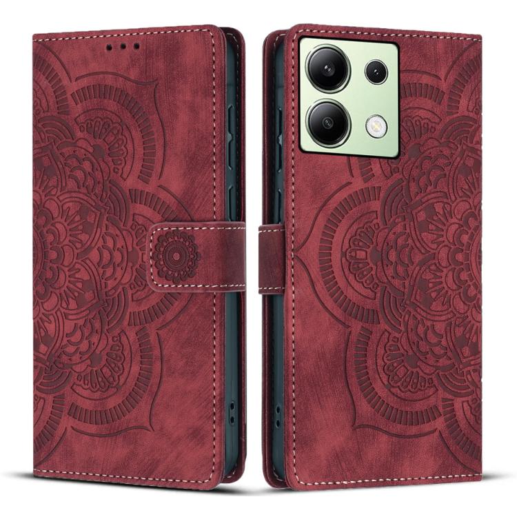 Mandala Embossed Retro Frosted Leather Phone Case, For Redmi Note 13 4G, For Redmi 13C 4G / 5G, For Redmi Note 13 5G, For Redmi Note 13 Pro 5G, For Redmi Note 11S / 12S, For Redmi Note 12 4G, For Redmi Note 11 Pro 4G / 5G