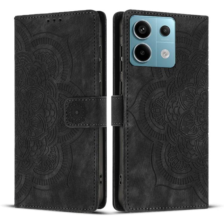 Mandala Embossed Retro Frosted Leather Phone Case, For Redmi Note 13 4G, For Redmi 13C 4G / 5G, For Redmi Note 13 5G, For Redmi Note 13 Pro 5G, For Redmi Note 11S / 12S, For Redmi Note 12 4G, For Redmi Note 11 Pro 4G / 5G
