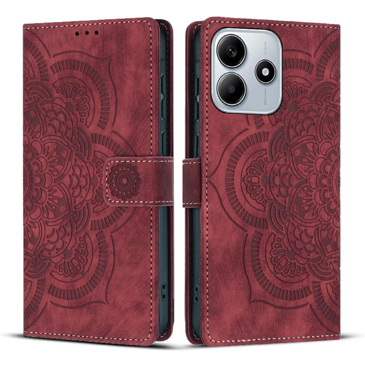 Mandala Embossed Retro Frosted Leather Phone Case, For Redmi Note 17 5G / 4G Global 169.7mm, For Redmi Note 17 Pro Max 5G Global 163.4mm, For Redmi Note 17 Pro 5G Global 163.5mm, For Redmi 17 5G / 4G Global 170mm, For Redmi Note 15 Pro+ 5G Global 163.3...