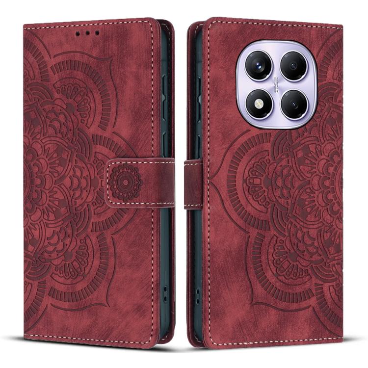 Mandala Embossed Retro Frosted Leather Phone Case, For Redmi Note 17 5G / 4G Global 169.7mm, For Redmi Note 17 Pro Max 5G Global 163.4mm, For Redmi Note 17 Pro 5G Global 163.5mm, For Redmi 17 5G / 4G Global 170mm, For Redmi Note 15 Pro+ 5G Global 163.3...