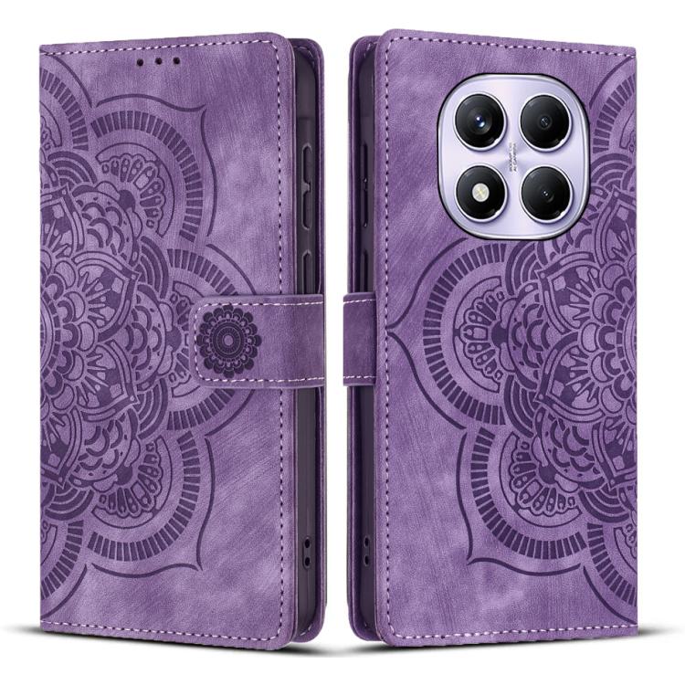 Mandala Embossed Retro Frosted Leather Phone Case, For Redmi Note 17 5G / 4G Global 169.7mm, For Redmi Note 17 Pro Max 5G Global 163.4mm, For Redmi Note 17 Pro 5G Global 163.5mm, For Redmi 17 5G / 4G Global 170mm, For Redmi Note 15 Pro+ 5G Global 163.3...