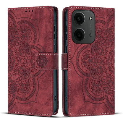 Mandala Embossed Retro Frosted Leather Phone Case, For Redmi Note 17 5G / 4G Global 169.7mm, For Redmi Note 17 Pro Max 5G Global 163.4mm, For Redmi Note 17 Pro 5G Global 163.5mm, For Redmi 17 5G / 4G Global 170mm, For Redmi Note 15 Pro+ 5G Global 163.3...