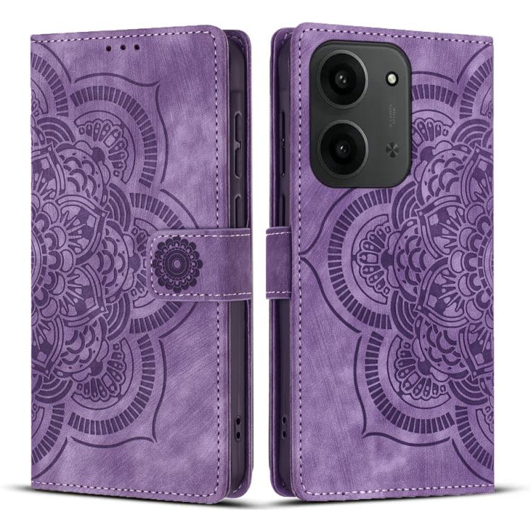 Mandala Embossed Retro Frosted Leather Phone Case, For Redmi Note 17 5G / 4G Global 169.7mm, For Redmi Note 17 Pro Max 5G Global 163.4mm, For Redmi Note 17 Pro 5G Global 163.5mm, For Redmi 17 5G / 4G Global 170mm, For Redmi Note 15 Pro+ 5G Global 163.3...