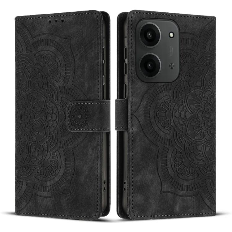 Mandala Embossed Retro Frosted Leather Phone Case, For Redmi Note 17 5G / 4G Global 169.7mm, For Redmi Note 17 Pro Max 5G Global 163.4mm, For Redmi Note 17 Pro 5G Global 163.5mm, For Redmi 17 5G / 4G Global 170mm, For Redmi Note 15 Pro+ 5G Global 163.3...
