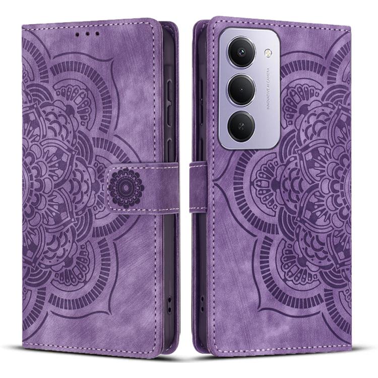 Mandala Embossed Retro Frosted Leather Phone Case, For Redmi Note 17 5G / 4G Global 169.7mm, For Redmi Note 17 Pro Max 5G Global 163.4mm, For Redmi Note 17 Pro 5G Global 163.5mm, For Redmi 17 5G / 4G Global 170mm, For Redmi Note 15 Pro+ 5G Global 163.3...