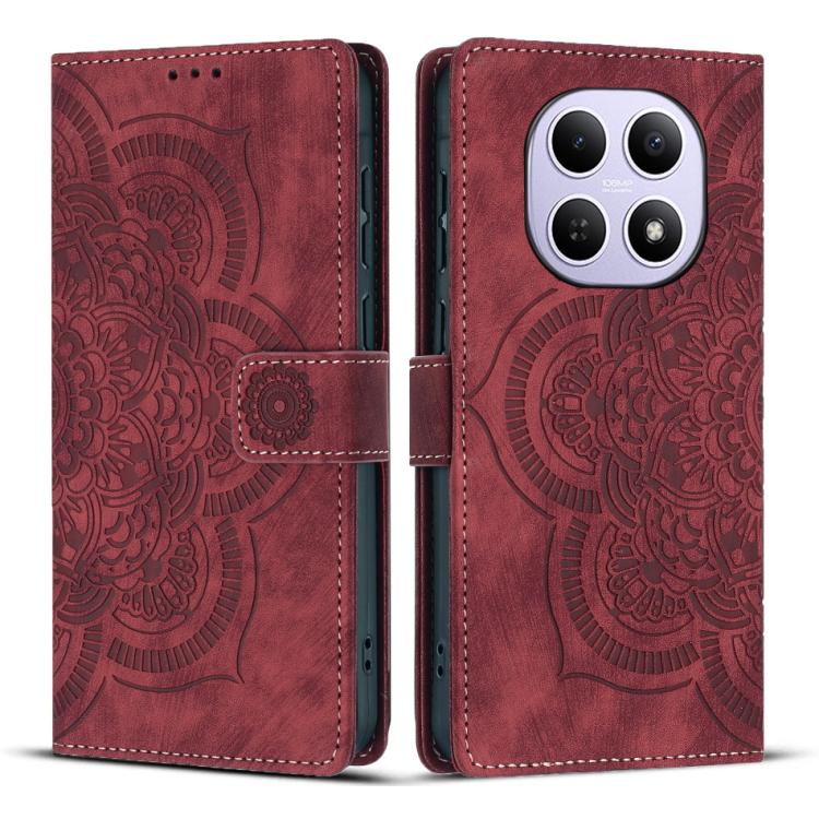 Mandala Embossed Retro Frosted Leather Phone Case, For Redmi Note 17 5G / 4G Global 169.7mm, For Redmi Note 17 Pro Max 5G Global 163.4mm, For Redmi Note 17 Pro 5G Global 163.5mm, For Redmi 17 5G / 4G Global 170mm, For Redmi Note 15 Pro+ 5G Global 163.3...