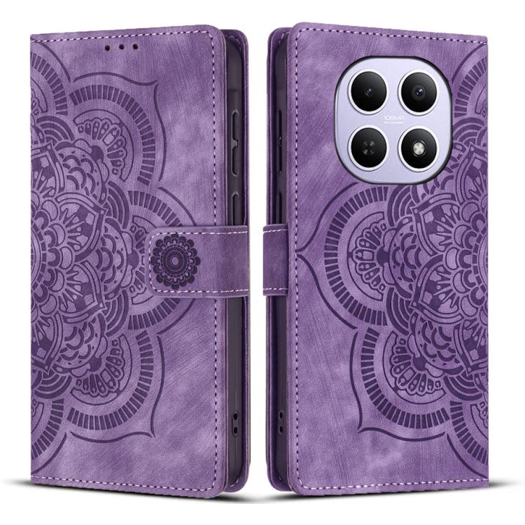 Mandala Embossed Retro Frosted Leather Phone Case, For Redmi Note 17 5G / 4G Global 169.7mm, For Redmi Note 17 Pro Max 5G Global 163.4mm, For Redmi Note 17 Pro 5G Global 163.5mm, For Redmi 17 5G / 4G Global 170mm, For Redmi Note 15 Pro+ 5G Global 163.3...