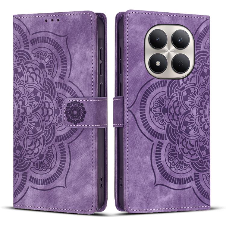 Mandala Embossed Retro Frosted Leather Phone Case, For Redmi Note 17 5G / 4G Global 169.7mm, For Redmi Note 17 Pro Max 5G Global 163.4mm, For Redmi Note 17 Pro 5G Global 163.5mm, For Redmi 17 5G / 4G Global 170mm, For Redmi Note 15 Pro+ 5G Global 163.3...