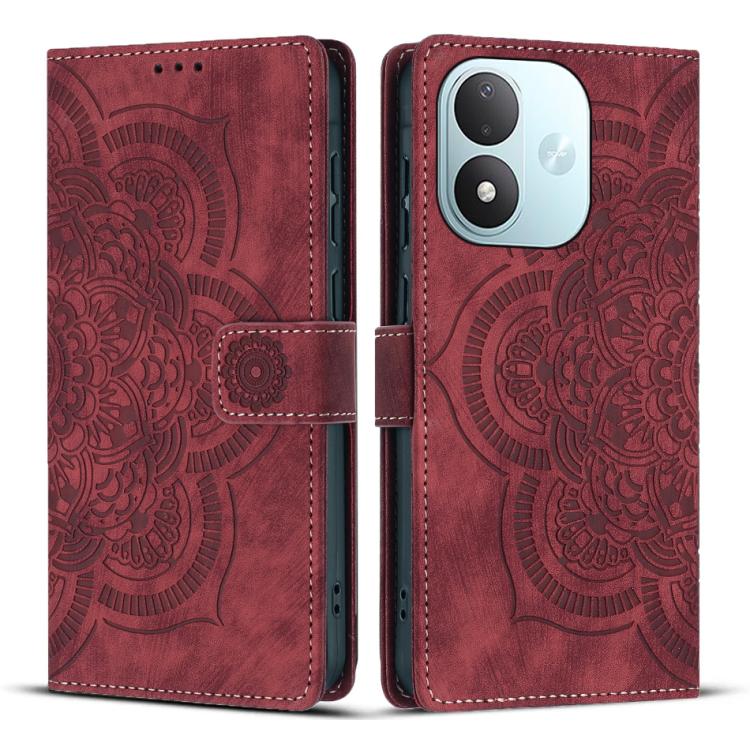 Mandala Embossed Retro Frosted Leather Phone Case, For Redmi Note 17 5G / 4G Global 169.7mm, For Redmi Note 17 Pro Max 5G Global 163.4mm, For Redmi Note 17 Pro 5G Global 163.5mm, For Redmi 17 5G / 4G Global 170mm, For Redmi Note 15 Pro+ 5G Global 163.3...