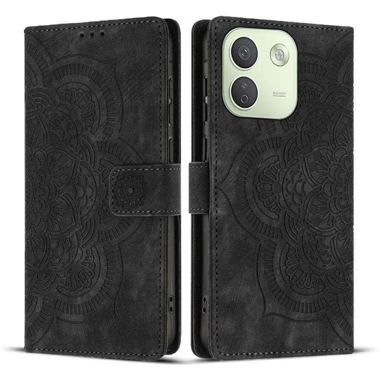 Mandala Embossed Retro Frosted Leather Phone Case, For Redmi Note 17 5G / 4G Global 169.7mm, For Redmi Note 17 Pro Max 5G Global 163.4mm, For Redmi Note 17 Pro 5G Global 163.5mm, For Redmi 17 5G / 4G Global 170mm, For Redmi Note 15 Pro+ 5G Global 163.3...