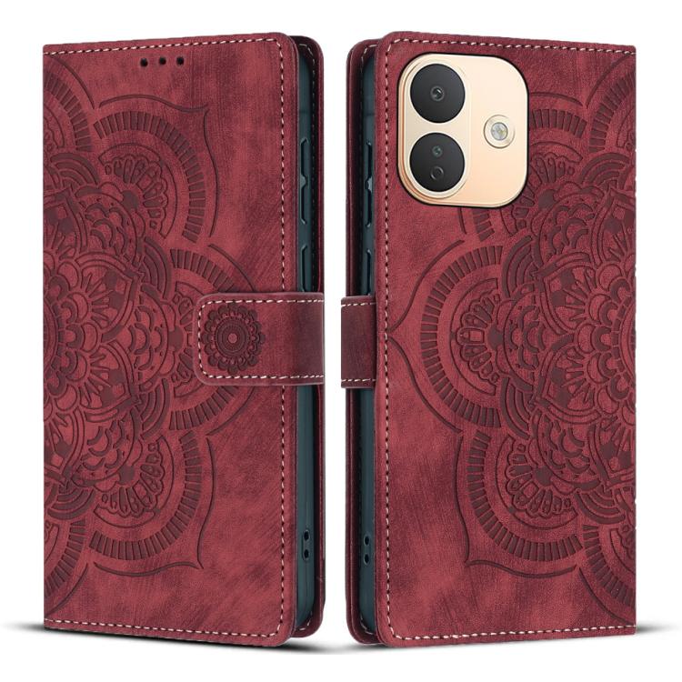 Mandala Embossed Retro Frosted Leather Phone Case, For Redmi Note 17 5G / 4G Global 169.7mm, For Redmi Note 17 Pro Max 5G Global 163.4mm, For Redmi Note 17 Pro 5G Global 163.5mm, For Redmi 17 5G / 4G Global 170mm, For Redmi Note 15 Pro+ 5G Global 163.3...