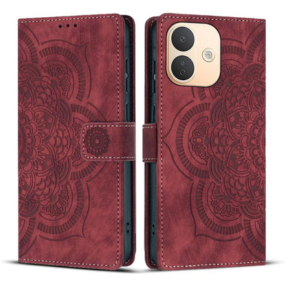Mandala Embossed Retro Frosted Leather Phone Case, For Redmi Note 17 5G / 4G Global 169.7mm, For Redmi Note 17 Pro Max 5G Global 163.4mm, For Redmi Note 17 Pro 5G Global 163.5mm, For Redmi 17 5G / 4G Global 170mm, For Redmi Note 15 Pro+ 5G Global 163.3...