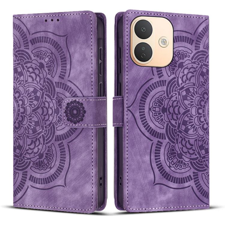 Mandala Embossed Retro Frosted Leather Phone Case, For Redmi Note 17 5G / 4G Global 169.7mm, For Redmi Note 17 Pro Max 5G Global 163.4mm, For Redmi Note 17 Pro 5G Global 163.5mm, For Redmi 17 5G / 4G Global 170mm, For Redmi Note 15 Pro+ 5G Global 163.3...
