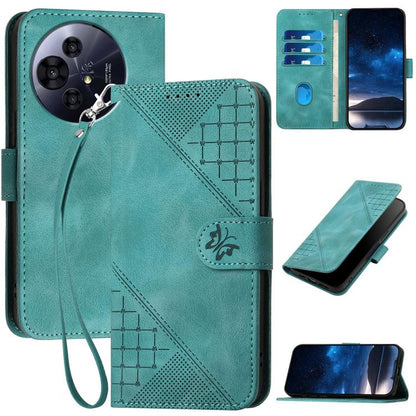 Grid Butterfly Embossed Pattern Leather Phone Case with Lanyard, For TCL K70 5G, For TCL K70 SE T453D, For TCL K70 Power 4G, For TCL NxtPaper 70 Pro 5G, For TCL 60 SE NxtPaper 5G, For TCL 60 SE / TCL 605, For TCL 60R 5G, For TCL 503                    ...