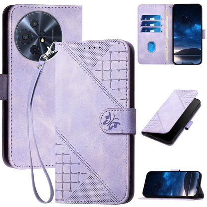 Grid Butterfly Embossed Pattern Leather Phone Case with Lanyard, For TCL K70 5G, For TCL K70 SE T453D, For TCL K70 Power 4G, For TCL NxtPaper 70 Pro 5G, For TCL 60 SE NxtPaper 5G, For TCL 60 SE / TCL 605, For TCL 60R 5G, For TCL 503                    ...
