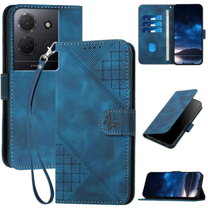 Grid Butterfly Embossed Pattern Leather Phone Case with Lanyard, For TCL K70 5G, For TCL K70 SE T453D, For TCL K70 Power 4G, For TCL NxtPaper 70 Pro 5G, For TCL 60 SE NxtPaper 5G, For TCL 60 SE / TCL 605, For TCL 60R 5G, For TCL 503                    ...