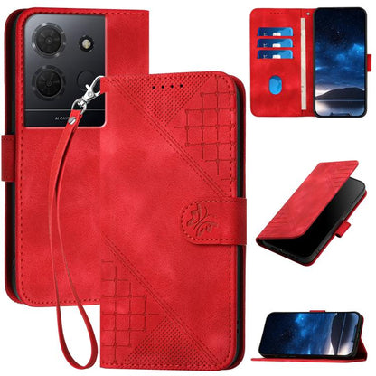 Grid Butterfly Embossed Pattern Leather Phone Case with Lanyard, For TCL K70 5G, For TCL K70 SE T453D, For TCL K70 Power 4G, For TCL NxtPaper 70 Pro 5G, For TCL 60 SE NxtPaper 5G, For TCL 60 SE / TCL 605, For TCL 60R 5G, For TCL 503                    ...