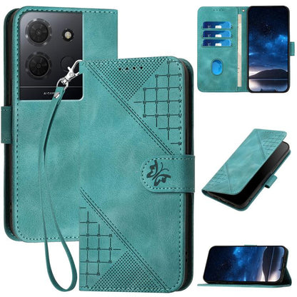 Grid Butterfly Embossed Pattern Leather Phone Case with Lanyard, For TCL K70 5G, For TCL K70 SE T453D, For TCL K70 Power 4G, For TCL NxtPaper 70 Pro 5G, For TCL 60 SE NxtPaper 5G, For TCL 60 SE / TCL 605, For TCL 60R 5G, For TCL 503                    ...