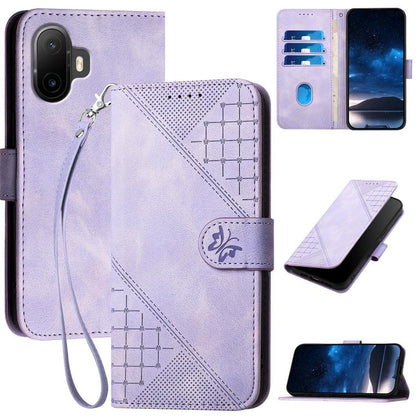 Grid Butterfly Embossed Pattern Leather Phone Case with Lanyard, For TCL K70 5G, For TCL K70 SE T453D, For TCL K70 Power 4G, For TCL NxtPaper 70 Pro 5G, For TCL 60 SE NxtPaper 5G, For TCL 60 SE / TCL 605, For TCL 60R 5G, For TCL 503                    ...