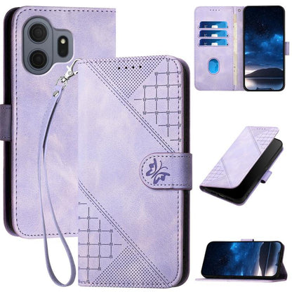Grid Butterfly Embossed Pattern Leather Phone Case with Lanyard, For TCL K70 5G, For TCL K70 SE T453D, For TCL K70 Power 4G, For TCL NxtPaper 70 Pro 5G, For TCL 60 SE NxtPaper 5G, For TCL 60 SE / TCL 605, For TCL 60R 5G, For TCL 503                    ...