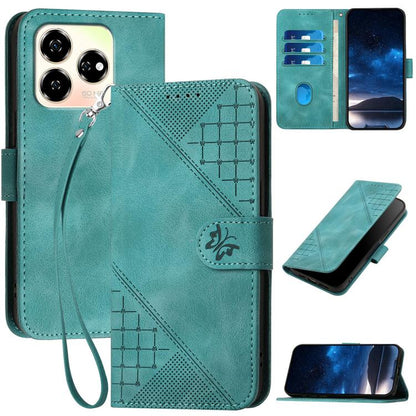 Grid Butterfly Embossed Pattern Leather Phone Case with Lanyard, For ZTE Blade A35e 4G, For ZTE Blade A35e Brazil, For ZTE Blade A35e Global, For ZTE nubia Music 2, For ZTE nubia S 5G A403ZT, For ZTE Blade V70 Design, For ZTE Blade A35 Lite            ...