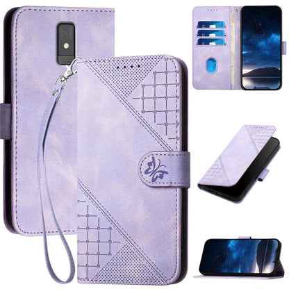 Grid Butterfly Embossed Pattern Leather Phone Case with Lanyard, For ZTE nubia Focus Pro, For ZTE nubia Music, For ZTE Blade A34, For ZTE nubia Z60 Ultra, For ZTE Blade A54, For ZTE Blade A73 4G / Blade V50 Design 4G, For ZTE Blade A73 5G              ...
