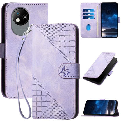Grid Butterfly Embossed Pattern Leather Phone Case with Lanyard, For ZTE Blade A35e 4G, For ZTE Blade A35e Brazil, For ZTE Blade A35e Global, For ZTE nubia Music 2, For ZTE nubia S 5G A403ZT, For ZTE Blade V70 Design, For ZTE Blade A35 Lite            ...