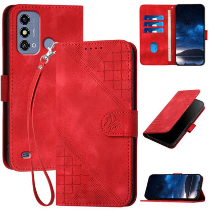 Grid Butterfly Embossed Pattern Leather Phone Case with Lanyard, For ZTE nubia Focus Pro, For ZTE nubia Music, For ZTE Blade A34, For ZTE nubia Z60 Ultra, For ZTE Blade A54, For ZTE Blade A73 4G / Blade V50 Design 4G, For ZTE Blade A73 5G              ...