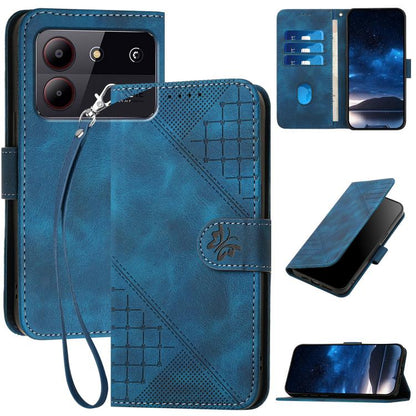 Grid Butterfly Embossed Pattern Leather Phone Case with Lanyard, For ZTE nubia Focus Pro, For ZTE nubia Music, For ZTE Blade A34, For ZTE nubia Z60 Ultra, For ZTE Blade A54, For ZTE Blade A73 4G / Blade V50 Design 4G, For ZTE Blade A73 5G              ...